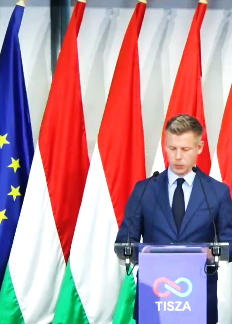 Hungary Prime Minister Péter Magyar speaking about ICC warrant against Benjamin Netanyahu