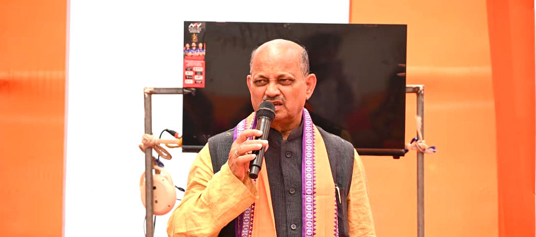 Manmohan Samal speaking about Corporation Board announcement and government achievements