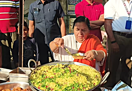 Uma Bharti Wins Hearts by Selling Poha on the Streets in Protest