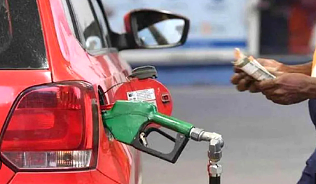 Fuel station in Pakistan showing increased petrol and diesel prices