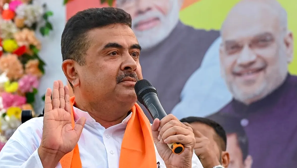 Suvendu Adhikari addressing media on continuation of Lakshmir Bhandar scheme in West Bengal.