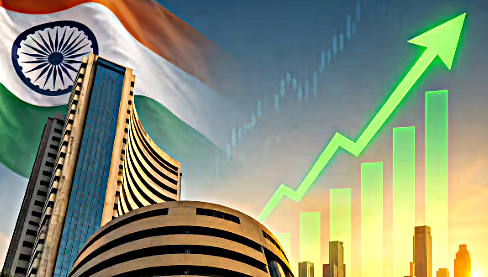 A visual comparison between India's economic growth and rising wealth inequality.