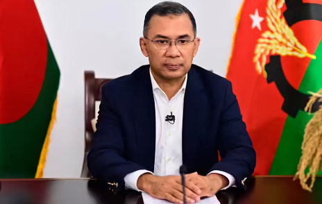 Bangladesh Foreign Minister Khalilur Rahman speaks about the Prime Minister’s China visit during a press briefing.