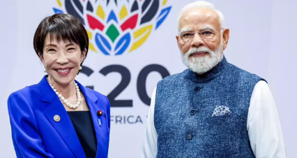 Prime Minister Narendra Modi and Japanese Prime Minister Sanae Takaichi during bilateral talks in New Delhi.