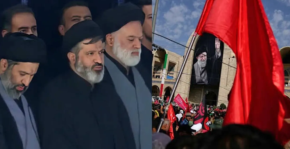 Three sons of former Iranian Supreme Leader Ayatollah Ali Khamenei attend funeral prayers in Tehran.