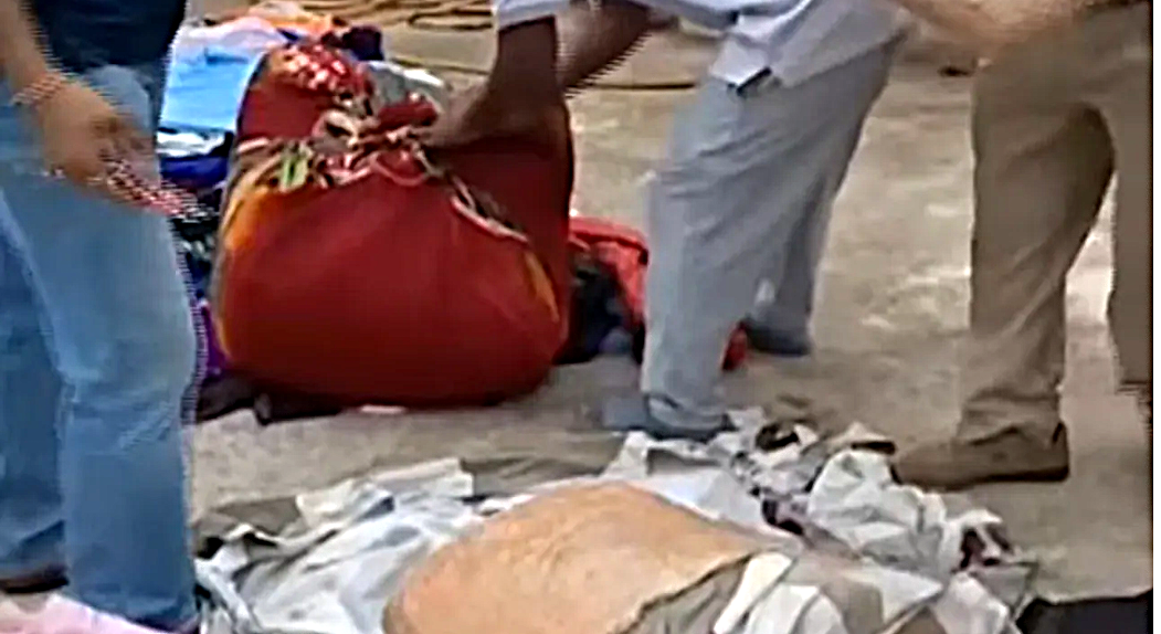 Balangir Excise officials seize ganja-filled pickup vehicles during a raid on the Tusura-Balangir road.