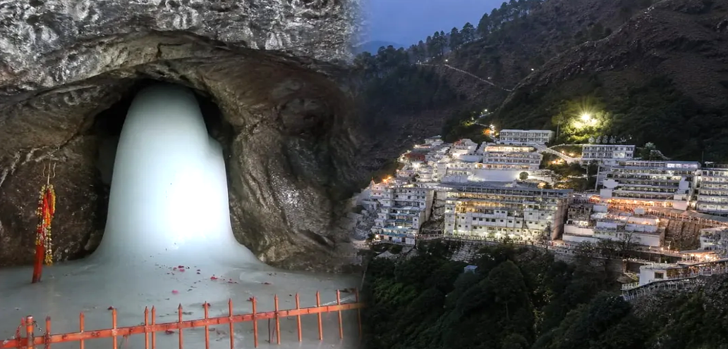 Pilgrims wait as authorities suspend the Amarnath and Vaishno Devi Yatra due to severe weather.