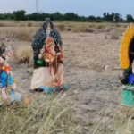 Ganesh idols left on dry Chitravathi River sand in Andhra Pradesh